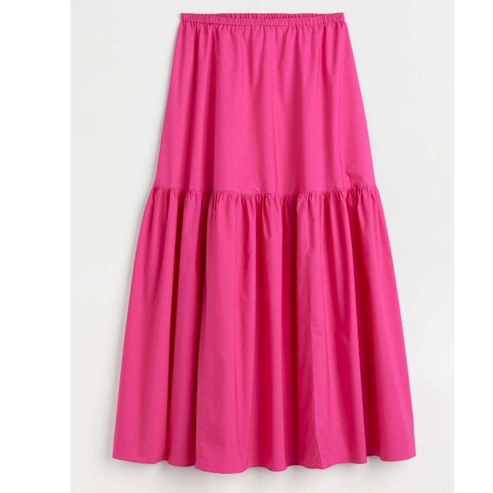 Fuchsia pink long skirt